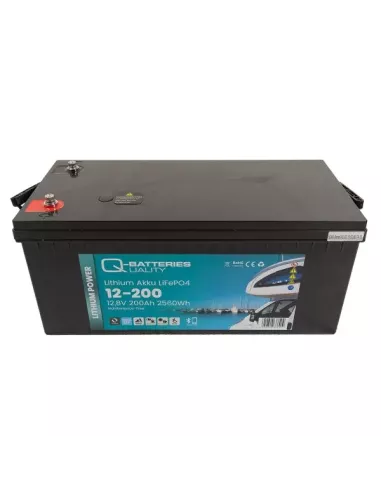 Batterie Lithium Q-Batteries Akku LifePO4 12-200 12,8V 200Ah avec Bluetooth
