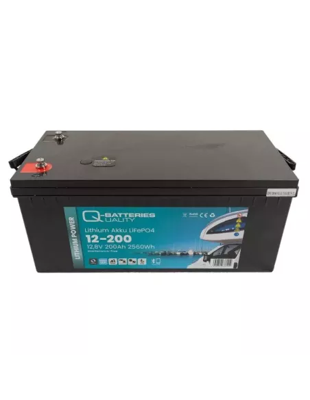 Batterie Lithium Q-Batteries Akku LifePO4 12-200 12,8V 200Ah avec Bluetooth