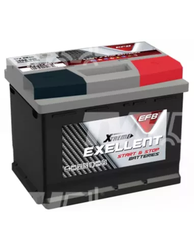 Batterie de démarrage EFB Star/Stop Exellent 560.002.056 12 V 60 Ah