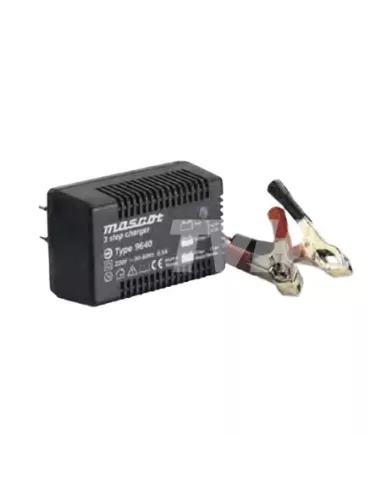 Chargeur de batterie Plomb MASCOT 9640 12V 2,7 A avec pinces croco