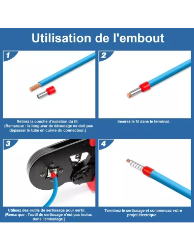 Embout à sertir 1.5 mm² noir (schéma 1PV)
