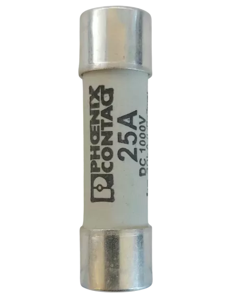 Fusible cylindrique 10x38 gPV 25 A pour installation photovoltaïque (détail)