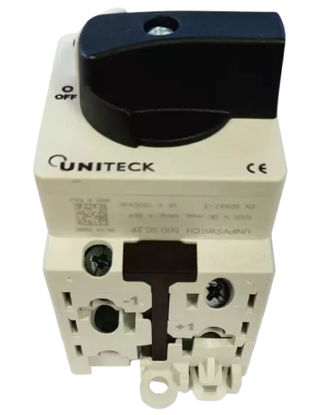 Interrupteur sectionneur bipolaire DC 500 V 50 A UNIPVSWITCH  UNITECK