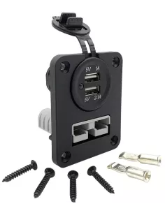 Cadre d'installation pour  prise Anderson et prise double USB 12 / 24 V