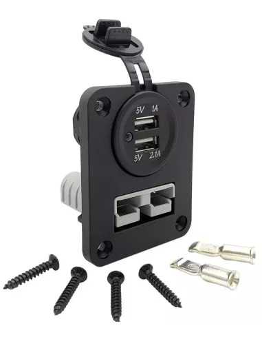 Cadre d'installation pour  prise Anderson et prise double USB 12 / 24 V