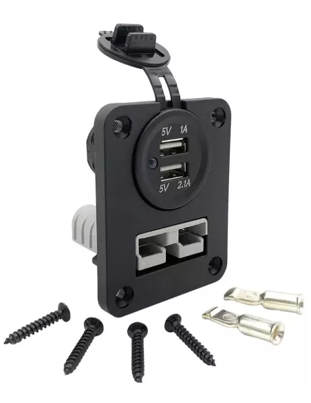 Cadre d'installation pour  prise Anderson et prise double USB 12 / 24 V