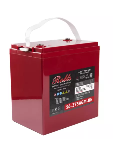 Batterie ROLLS AGM S6-275 AGM-RE 6V 250 Ah C20