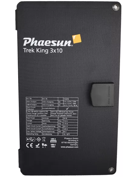 Panneau solaire pliable Trek King 30 W