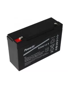 Batterie Exide Powerfit S306 / 12S au plomb avec Faston 4.8mm 6V, 12000mAh