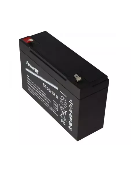 Face du coté gauche Batterie Exide Powerfit S306 / 12S