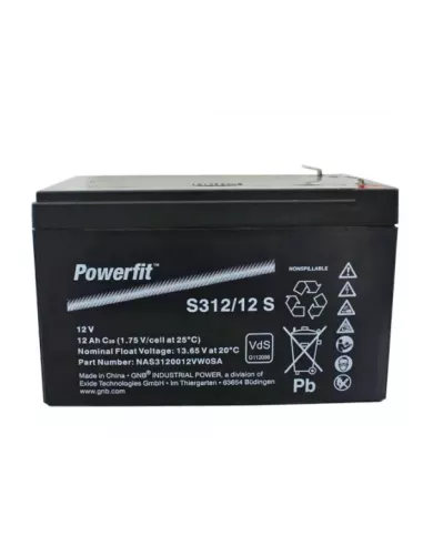 Face Batterie Exide Powerfit S312/ 12 S