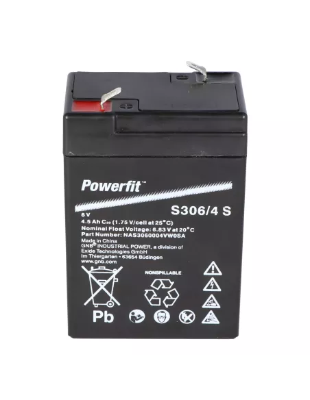 Batterie Exide Powerfit S306 /4 S 6V 4.5Ah