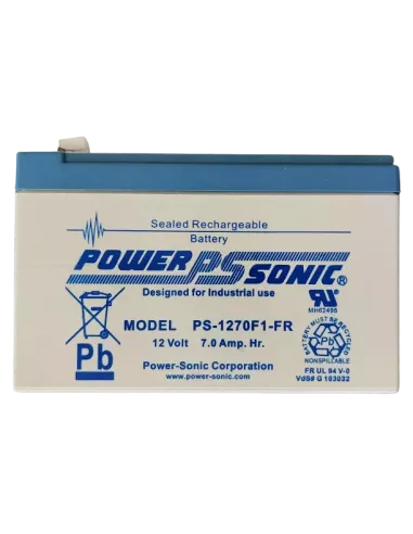 Batterie Power Sonic PS-1270 F1 12V 7Ah Détail