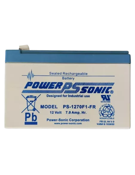 Batterie Power Sonic PS-1270 F1 12V 7Ah Détail
