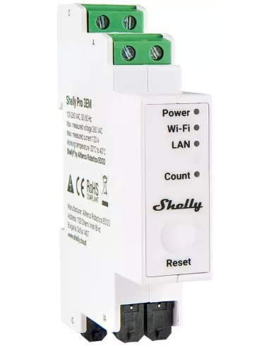 Compteur électrique triphasé Shelly Pro 3EM - 120 A
