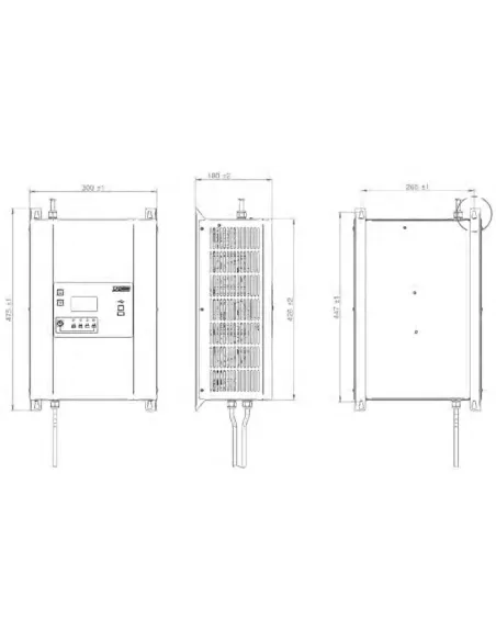 Chargeur de batterie SPE GREEN2 24V 60A (Schéma)