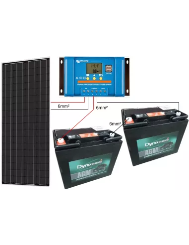 Kit solaire 100 W 24 V (Schéma)