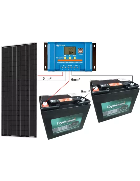Kit solaire 100 W 24 V (Schéma)