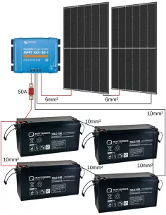 Kit solaire 1000 W 24 V 2