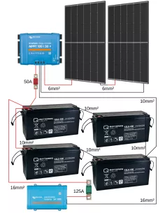 Kit solaire 1000 W 24 V avec convertisseur 800 VA 2