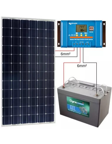 Kit solaire 130 W 12 V (Schéma)