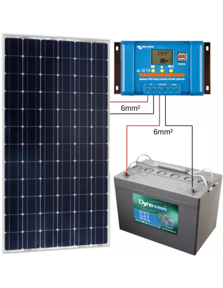 Kit solaire 130 W 12 V (Schéma)