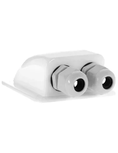 Passe-toit étanche double entrées blanc
