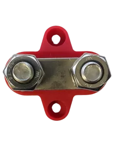 Borne double filetage M8 rouge 2