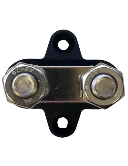 Borne double filetage M8 noir