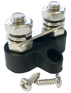 Borne double filetage M8 noir