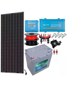 Kit solaire 150 W 24 V avec convertisseur 500 VA