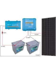 Kit solaire 150 W 24 V avec convertisseur 500 VA 2