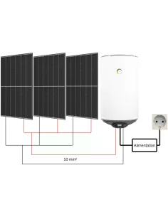 Kit solaire 1500 W avec chauffe-eau 80L FOTHERMO 2