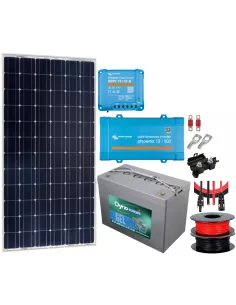 Kit solaire 175 W 12 V avec convertisseur 500 VA