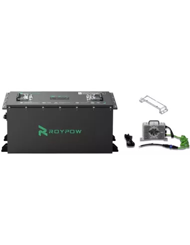 Kit batterie lithium + chargeur pour voiture de golf Roypow S51105P-A 48V 105Ah