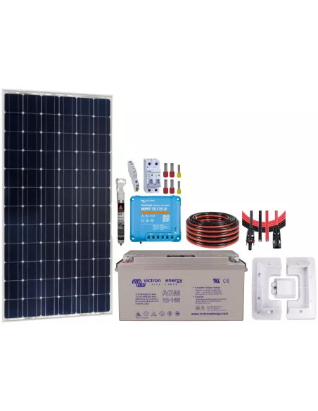 Kit solaire pour camping car 175 W 12 V avec batterie Victron