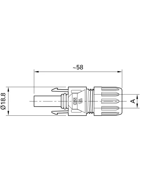 Connecteur MC4 Femelle 2.5 mm² PV-KBT4/2.5I