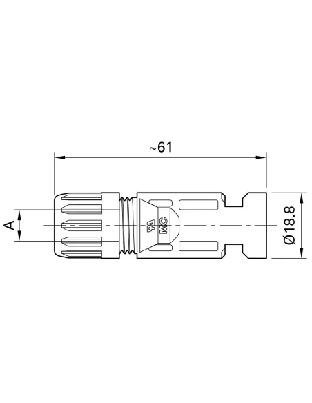 Connecteur MC4 Mâle 4/6 mm² PV-KBT4/6I