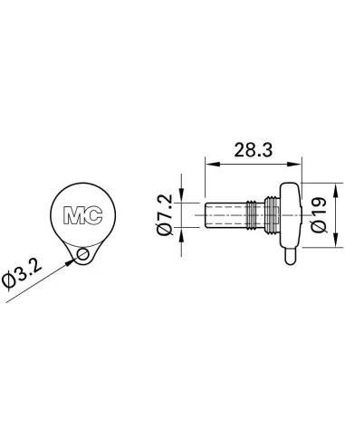 Schéma Bouchon de protection MC4 / MC4 EVO 2 - Mâle PV-SVK4
