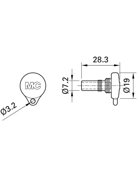 Schéma Bouchon de protection MC4 / MC4 EVO 2 - Mâle PV-SVK4