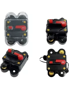 Interrupteur disjoncteur unipolaire 60A 12/24V en saillie