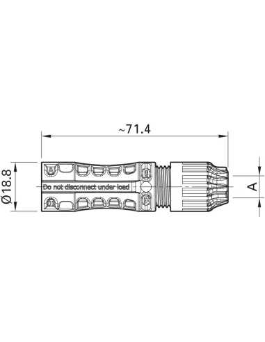 Connecteur MC4 Mâle-EVO2A 4/6 mm² PV-KST4-EVO 2A/6I