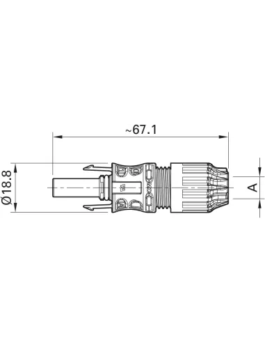 Connecteur MC4 Femelle-EVO2A 4/6 mm² PV-KBT4-EVO 2A/6I