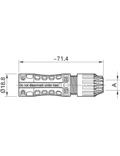 Connecteur MC4 Mâle-EVO2A 4/6 mm² PV-KST4-EVO 2A/6I 2