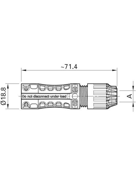 Connecteur MC4 Mâle-EVO2A 4/6 mm² PV-KST4-EVO 2A/6I