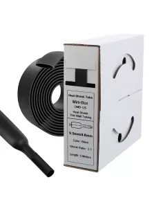 5 mètres de gaines thermo rétractables Noires Diamètre 9.5 mm