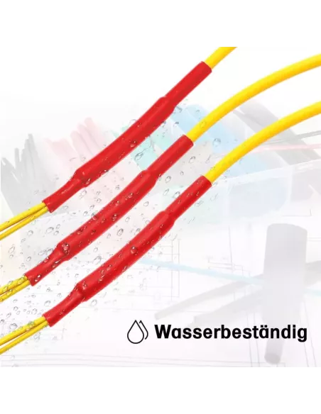 5 mètres de gaines thermo rétractables Rouges Diamètre 12.7 mm
