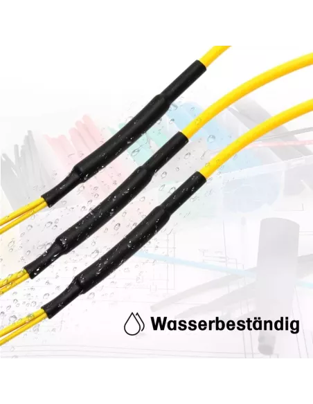 5 mètres de gaines thermo rétractables Noires Diamètre 19.1 mm