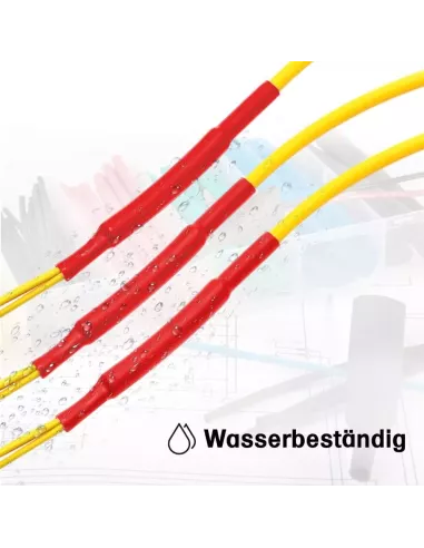 5 mètres de gaines thermo rétractable Rouge Diamètre 19.1 mm