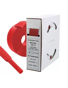 5 mètres de gaines thermo rétractable Rouge Diamètre 19.1 mm